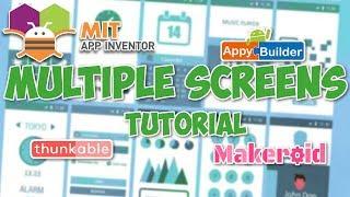 app inventor 2 multiple screens part 01 | app thunkable makeroid appybuilder | azaotl