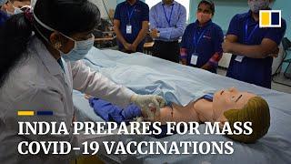 India trains workers to handle Covid-19 mass vaccination programme