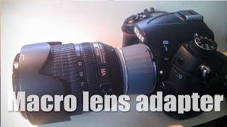 3D printed Nikon macro lens adapter