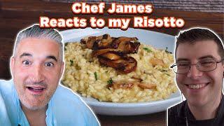 Italian Chef Reacts to CHEF JAMES React to Vincenzo's Plate MUSHROOM RISOTTO