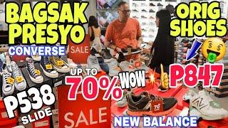 BAGSAK PRESYONG ORIG SHOES, new BALANCE CONVERSE NIKE, LOTTO,airwalk,APPAREL SLIDE SALE up to 70%