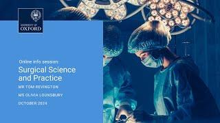 Surgical Science and Practice | Online information webinar