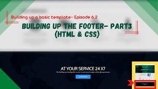 Template with HTML and CSS| Building the footer-Third Chapter | Responsive Web Design