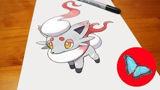 How To Draw Pokemon - Hisui Zorua Step by Step