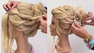 Updo hairstyle for wedding. Hairstyle tutorial