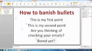 PowerPoint: How to create a bullet point template slide