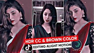 AlightMotion HDR CC & Brown colour video Editing || Black effect editing in alight motion