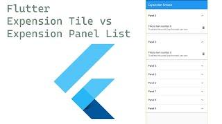 Flutter Tutorial - Expandable List - ExpansionTile vs ExpansionPanelList. Hindi | Urdu.