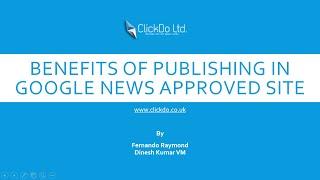 Publishing a blog in Google News Approved Website | Get Indexed in 2 Minutes | ClickDo™