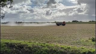 Lime spreading in Yorkshire UK - what a flyer!