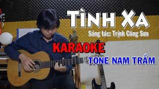 Tình Xa - Tone Nam Trầm - Beat Guitar - Karaoke NBC