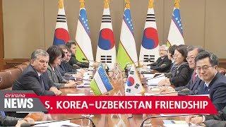 Leaders of S. Korea, Uzbekistan pledge to take bilateral ties to new level