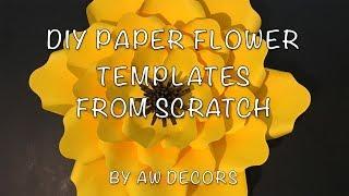 DIY Paper Flower Template Tutorial | No Machine Needed | AW Decors