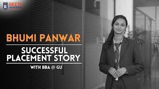 How Bhumi Panwar Achieved Placement Success Through Geeta University’s Campus Placement | #success