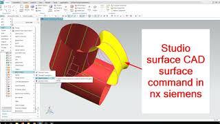 Studio surface in nx siemens | CAD feature command in unigraphics PLM software