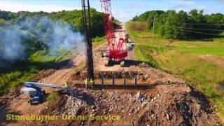 Pile Driving Bridge Hwy 15 Shelby Co. Missouri