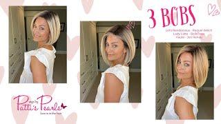 Comparing 3  Synthetic Bob Wigs:  Lady Latte, Let's Rendezvous, & Haute -WigsByPattisPearls.com