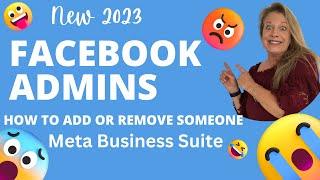 How to Add an ADMIN or Remove Someone from PAGE ROLES on META Business Page - PAGE ACCESS 2023