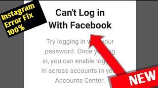 Fix Instagram Can't Log In With Facebook Problem Solve