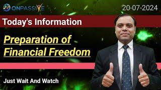 Preparation of Financial Freedom #ONPASSIVE #ash #MSGOLA