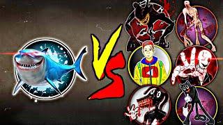 Shadow Fight 2 Megalodon Vs Beast Bendy, Cartoon Cat, Cartoon Dog, Bloody Gaster, SCP 096, Zytrax ID