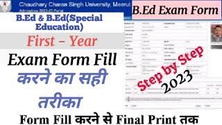 How to Fill CCS University B.Ed First Year Exam Form 2023 | CCSU 1-Year B.Ed exam form fill up