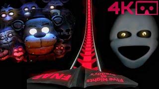 VR 360 FNAF HALLOWEEN Horror Scary Roller Coaster  FIVE NIGHTS AT FREDDY'S immersive 4K ride