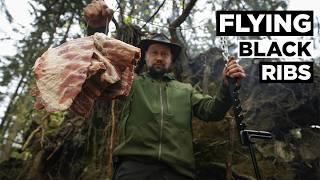 How to make ribs fly in the forest and then turn them black - ASMR