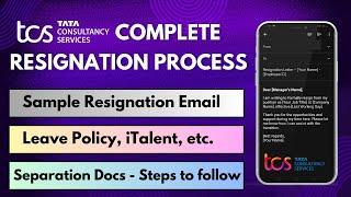 Complete Resignation Process in TCS | Resignation Mail | Seperation Documents | Acceptance Letter