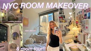 NYC BEDROOM MAKEOVER + ROOM TOUR! new furniture & decor 🪴 pinterest/tiktok inspired transformation 