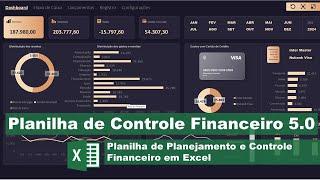 Planilha de Planejamento e Controle Financeiro Excel 5.0