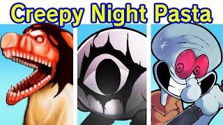 Friday Night Funkin' Creepy Night Pasta (DEMO) | Smile Dog, Squidward Red Mist, TMK (FNF Mod/Horror)