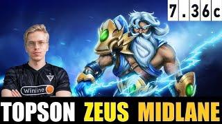 TOPSON  [ZEUS] MID 7.36C- DOTA 2 HIGHEST MMR MATCH #dota2gameplay  #dota2 #topson