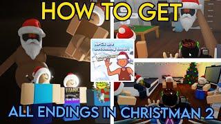 HOW TO GET ALL ENDINGS  IN CHRISTMAS UPD 2! - ROBLOX NPCs are becoming smart!