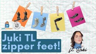 ALL THE JUKI TL ZIPPER FEET! Which one is best for you? (Use/Application)