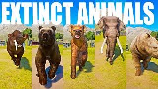 Extinct Animals Speed Race in Planet Zoo included  Short-Faced Hyena,  Granastrapotherium Rhinoceros