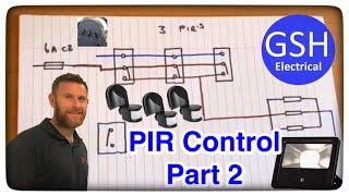 3 PIR's Lighting Control - Wiring Diagram Part 2