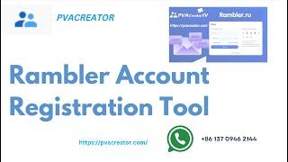 Rambler Account Mass Registration Tool #PVACreator #pva #rambler #emailaccount #email #emailist