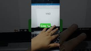 Cow Symbol in MS Word #shorts #short #shortvideo #mswordshortcut#msword #shortcutkeys#mswordtricks