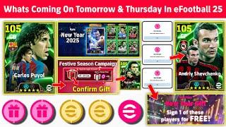 What Is Coming On Tomorrow Monday & Next Thursday In eFootball 2025 !! New Year Gifts & Epics 