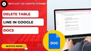 How to Delete Table Line in Google Docs