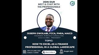 HOW TO EXCEL AS A FINANCE PROFESSIONAL IN A GLOBAL LANDSCAPE