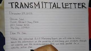 How To Write A Transmittal Letter Step by Step Guide | Writing Practices