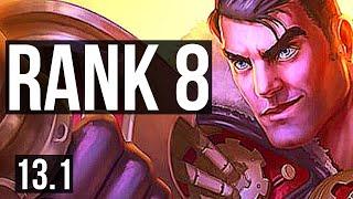 JAYCE vs ORNN (TOP) | Rank 1 Jayce, Rank 8, 1.6M mastery, 800+ games, 19/3/2 | KR Grandmaster | 13.1