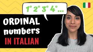 ORDINAL numbers in Italian + EXAMPLES and HOW TO USE them