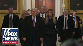 President-elect Trump meets with senators on Capitol Hill