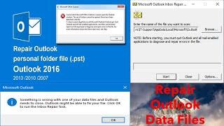 How to Fix Corrupt Outlook Data File | Repair Outlook Data Files (.pst and .ost) | scanpst.exe