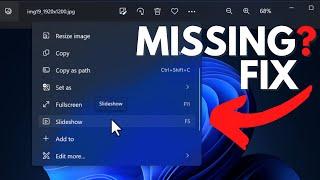 Fix - Windows 11 Photos App Slideshow Option Missing | Not working