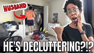 minimalist spouse declutter - NO, I did not get rid of him  | bedroom declutter part 2 + GIVEAWAY