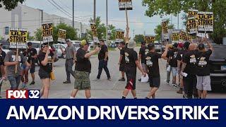 Skokie Amazon drivers strike, here's what they allege